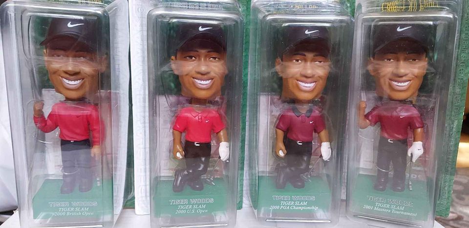 Sealed Vintage Tiger woods Bobble Heads Set of 4!!!