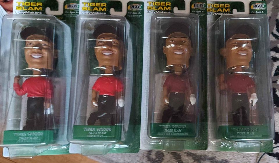 Sealed Vintage Tiger woods Bobble Heads Set of 4!!!