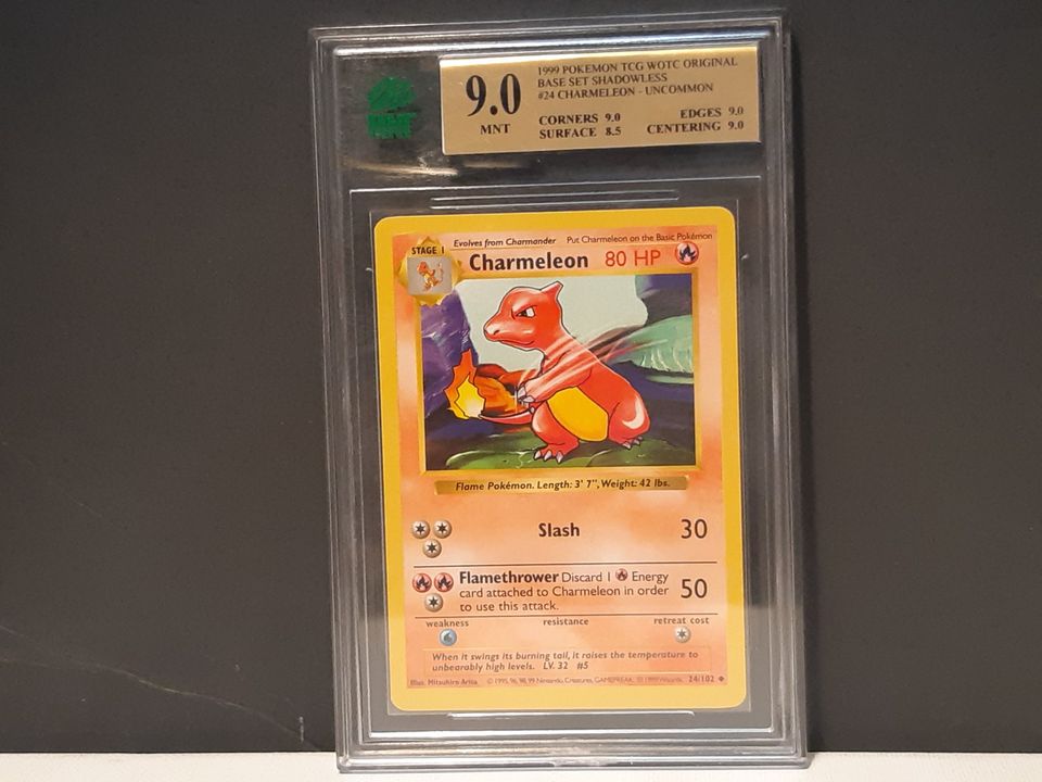 1999 Shadowless Charmeleon Graded 9.0