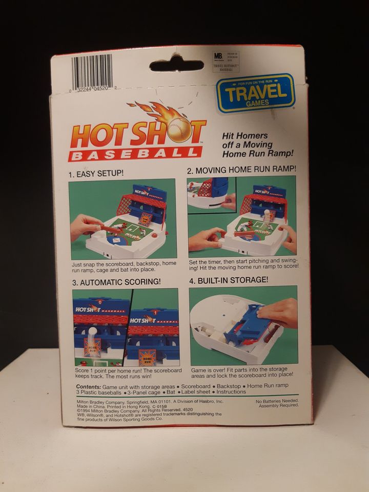 1994 Milton Bradley Hot Shot Baseball Game Complete With Instructions