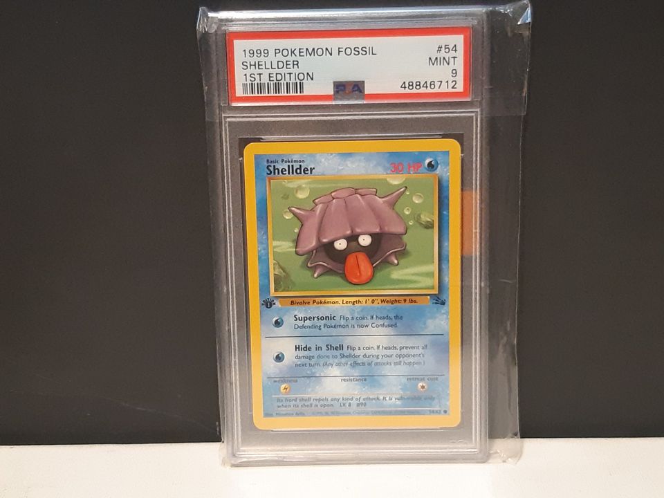 1999 1st Edition Fossil Shellder Psa 9!!!