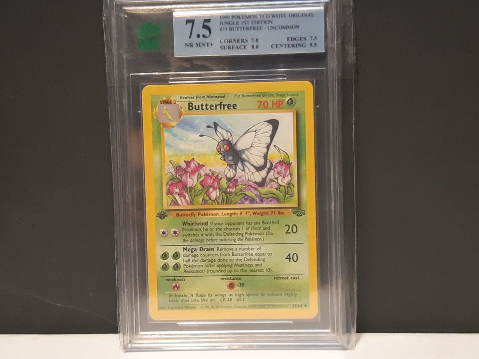1st Edition Butterfree Graded 7.5