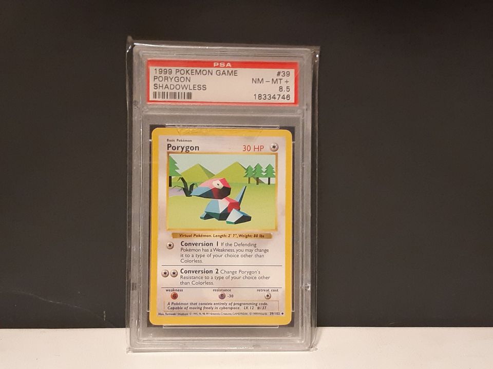 Base Set Shadowless Porygon Rare PSA 8.5