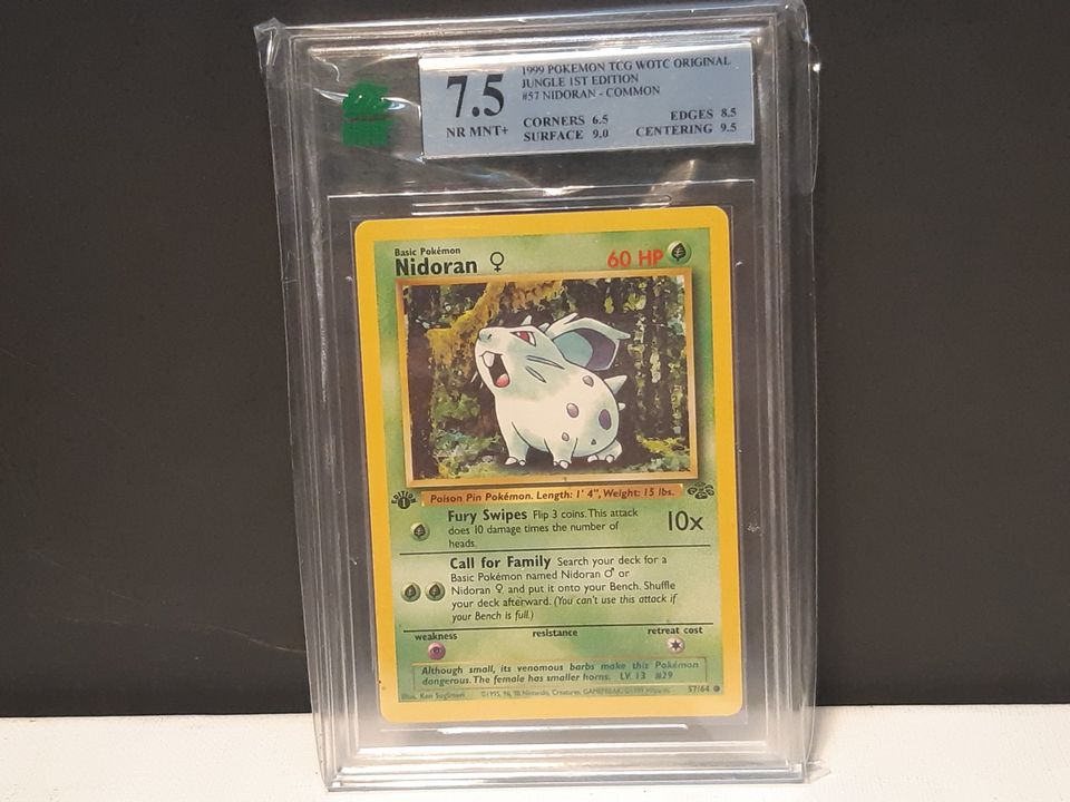 1st Edition Nidoran Graded 7.5