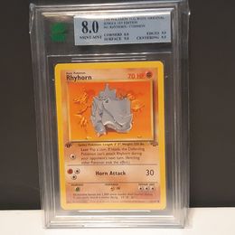 1st Edition Jungle Ryhorn graded 8