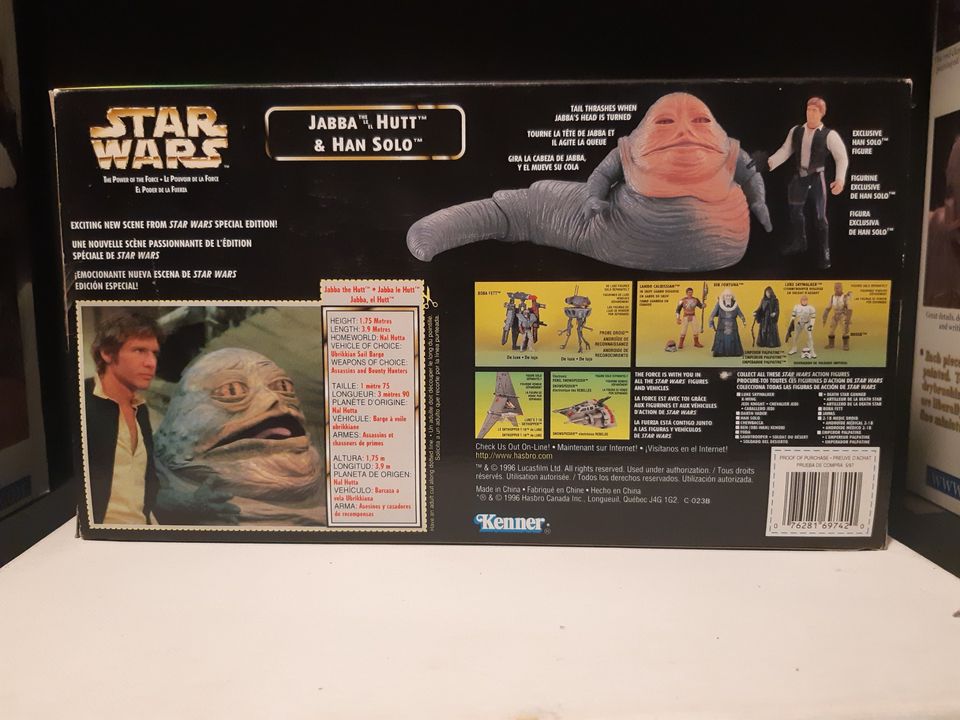 NEW 1996 Star Wars Jabba the Hutt & Han Solo Toy