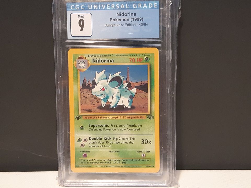 1st Edition Nidorina graded 9