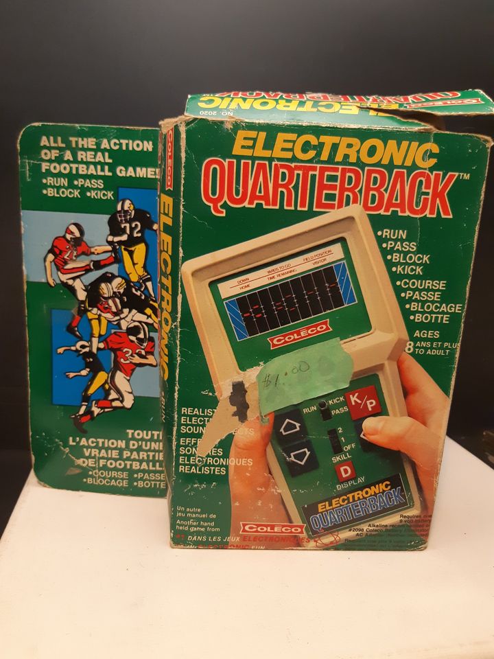 Vintage 1978 Coleco Electronic Quarterback Handheld Game Complete In Box!!!