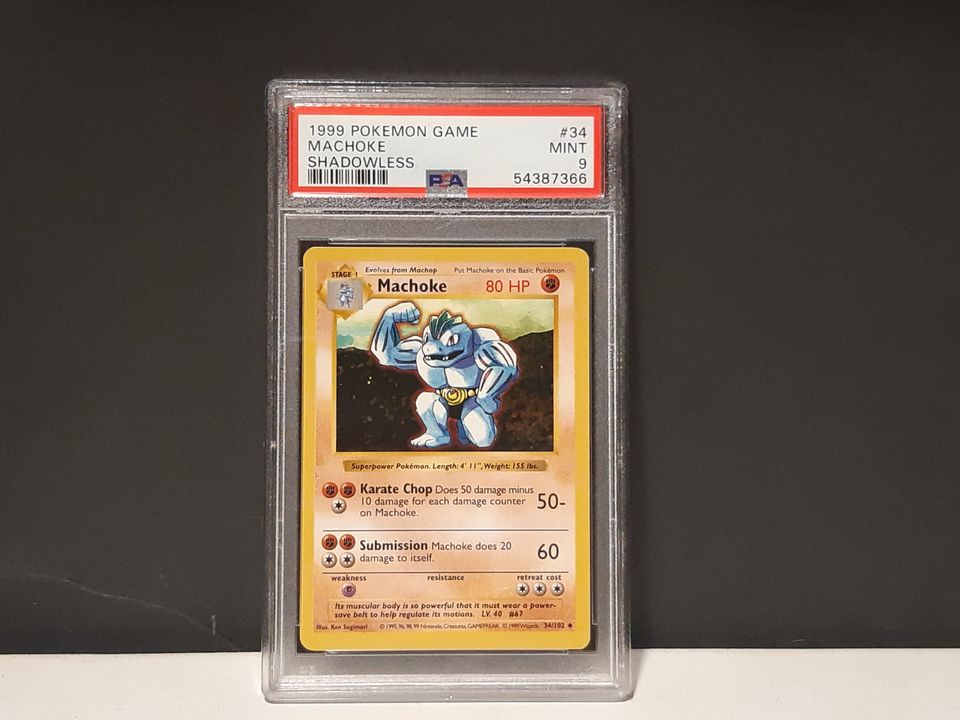 Base Set Shadowless Machoke PSA 9