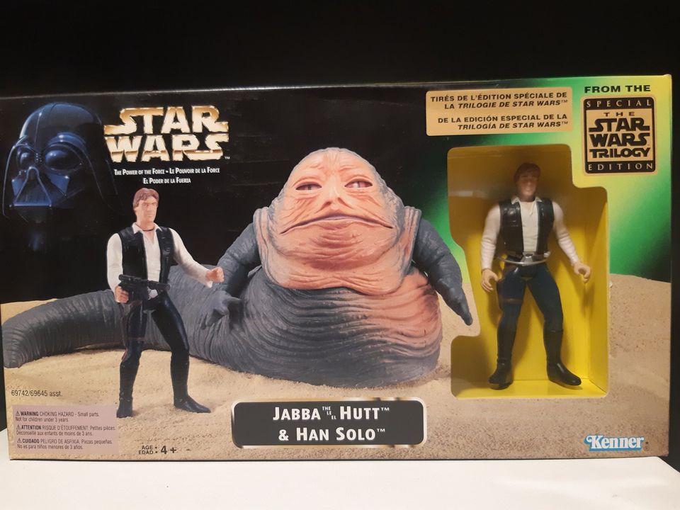 NEW 1996 Star Wars Jabba the Hutt & Han Solo Toy