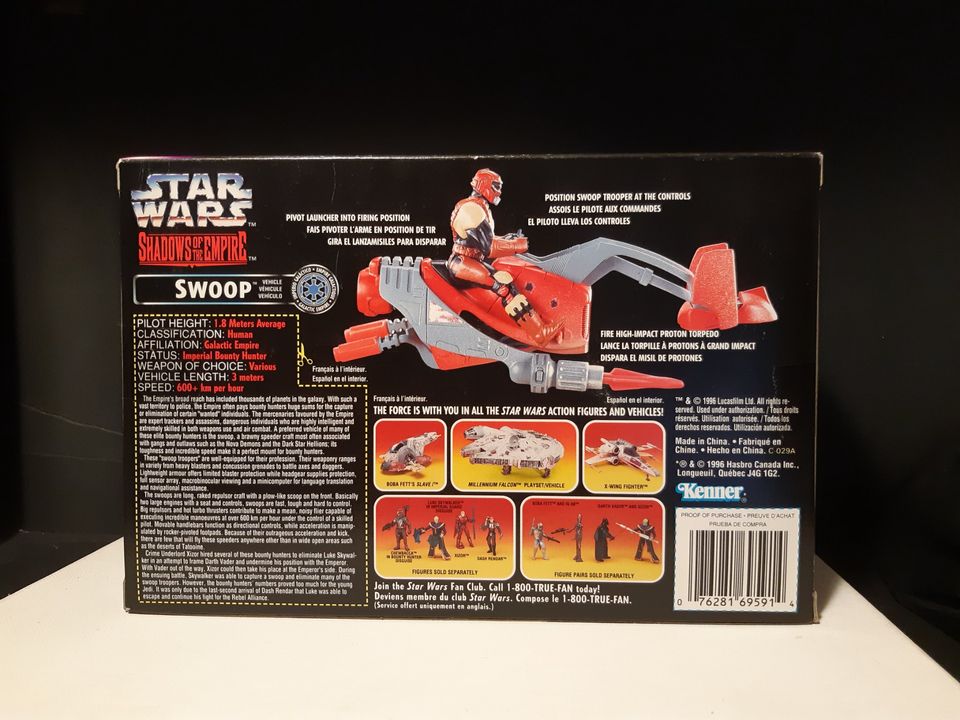 Vintage star wars toy 1996 kenner "Swoop"