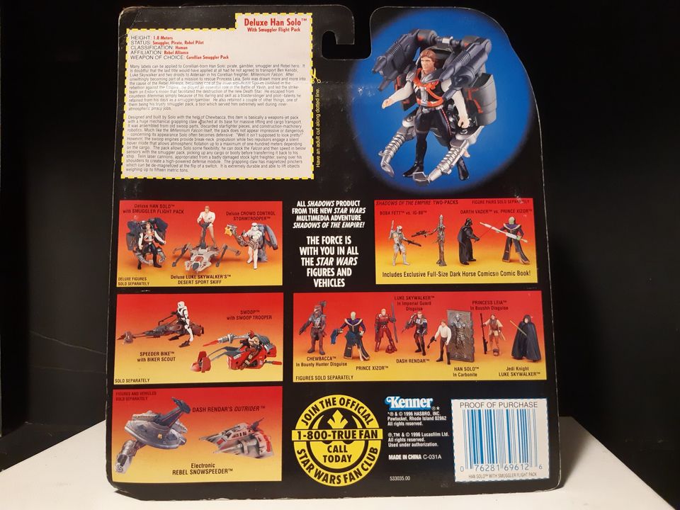 Vintage 1996 Star wars toy "Han solo"