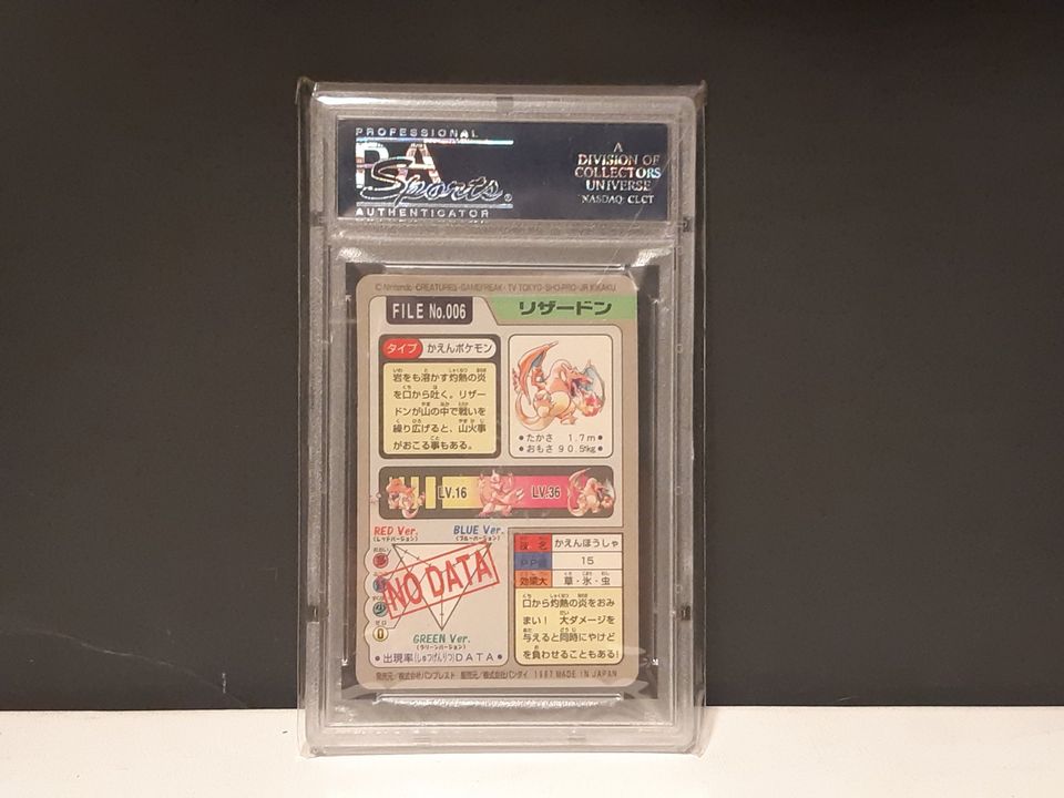 WOW!!! 1997 Pocket Monsters Charizard PSA 8 POP 269!!