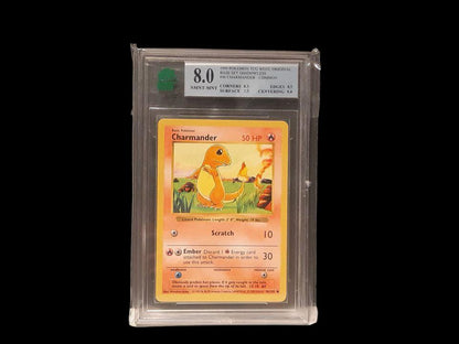Base Set Shadowless Charmander Graded 8